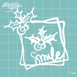 Чипборд від Вензелик - Рамка + гілочка "Smile", розмір: 76x74 мм