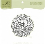 Акриловый штамп Lesia Zgharda FL039b Цветок большой контур, размер 5x5 см