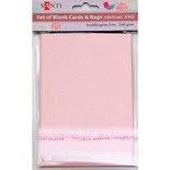 Набір рожевих перламутрових заготовок для листівок, 10см*15см, 250г/м², 5шт., ТМ Santi
