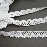 Кружево х/б, вязаное, цвет белый, ширина 1.4 см, длина 90 см