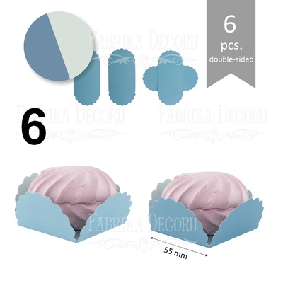 Набір паперових заготовок 010, ТМ Fabrika Dekoru, 6 штук, вибір кольору