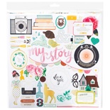 Висічки з чіпборду від Crate Paper - Maggie Holmes Open Book Chipboard - 30x30 см, 44 шт.