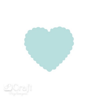 Дірокол фігурний 1,6СМ Серце з оборкою, TM dpCraft (Dalprint)