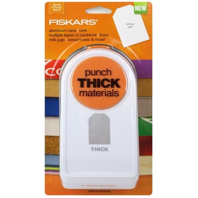 Фігурний дірокол для щільних матеріалів Fiskars Punch Thick Tag 2" - Тег, розмір 5.1 см