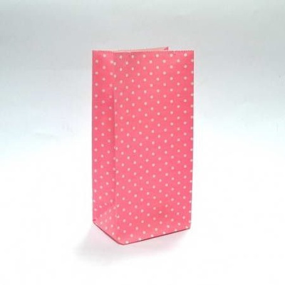Набір подарункових пакетів від ScrapBerryʼs - Горошок - Рожевий, 190x95x65 мм, 100 г/м², 5шт.