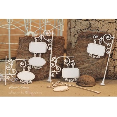 Чипборд Scrapiniec - Рамка-вывеска Park Avenue 04, 1 штука