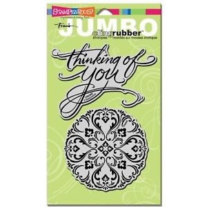 Stampendous CRS5002-C Cling Rubber Stamp, Jumbo Think of You