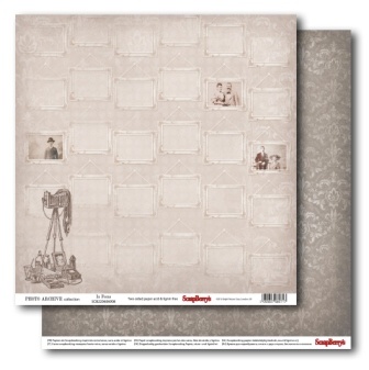 Бумага двусторонняя для скрапбукинга от ScrapBerry's - Фотоархив - Объективно, 30,5х30,5 см