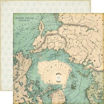 Лист двусторонней бумаги от Echo Park - North Pole Paper