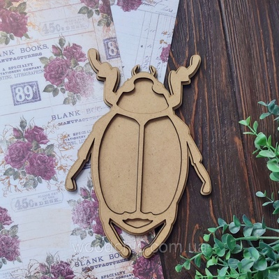 Заготовка артборд Жук від WOODchic, 14.5 x20см, мдф 3м