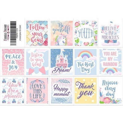 Набір наліпок (стікерів) для журналінгу 2 - 002, ТМ Фабрика Декору