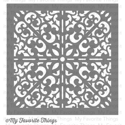 Маска My Favorite Things - Stencil Scrolled Background, 15х15см (MFT-ST-33)