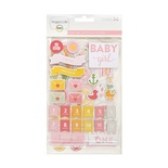 Наліпки від American Crafts - Baby Girl Chipboard Project Life