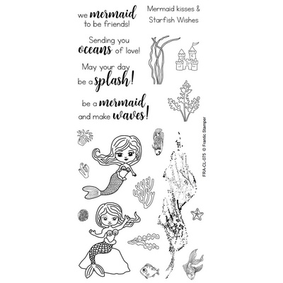 Акриловый штамп Frantic Stamper - Clear Stamp Set - Under the Sea Mermaid Sentiments 