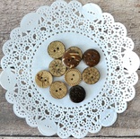 Ґудзики декоративні від Hobby&You - Кокос - Асорті 1, діаметр 17 мм, 10 шт.