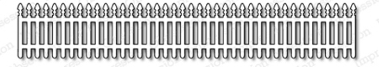 Ніж для вирубки від Impression Obsession - Fence Border Die