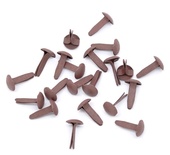 Брадсы "Круглая шляпка", диаметр 8мм, длина ножки 14мм, цвет кофейный, 20 шт.