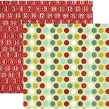 Аркуш скрап-паперу My Mind's Eye Red Number, 30x30 см, двосторонній