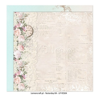 Аркуш двостороннього паперу для скрапбукінгу від LemonCraft - Yesterday 04
