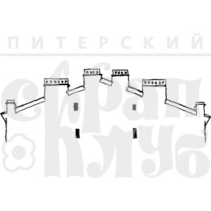 Акрилові штампи дизайну Олена Виноградова "Пологий дах"