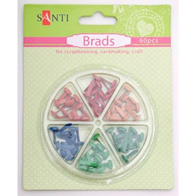 Набор брадсов Цветные гвоздики, 60 шт, ТМ Santi
