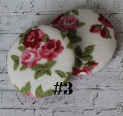 Тканинні топси від Allmacraft — серія Shabby, діаметр 2,5см, 2