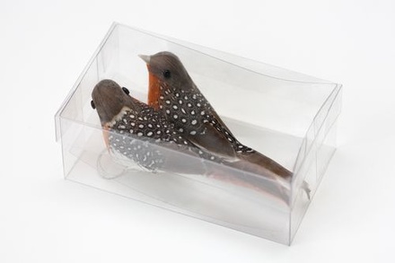 Украшение от Scrapberry's - Птичка с белыми крапинками, 2 шт