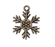 Набір металевих підвісок від ScrapBerryʼs - Сніжинка, 19x24мм, 10 шт.