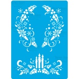 Трафарет Фабрика Декору, 20см Х15см, FDTR199, Різдвяний вінок