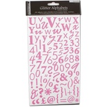 Наліпки - алфавіт - Alphabet Glitter Stickers — Princess (Pale Pink)