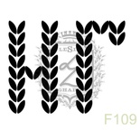 Акриловий штамп Lesia Zgharda F109 НГ В’язані літери, розмір 2.4x1.8 см