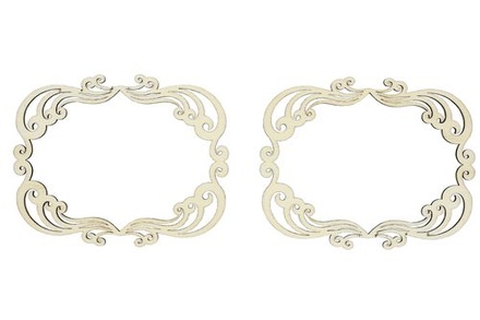 Лазерні вирубки з дерева від ScrapBerryʼs - Рамочка, 10смx7,7см (уп. 2 шт.).