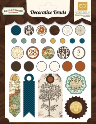 Набор брадсов от Echo Park-Reflections Brads Set