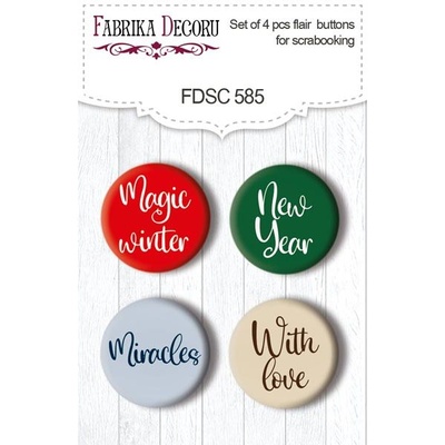 Скрап-фішки набір 4шт. Bright Christmas #585