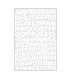 Наліпки — алфавіт з кардстоку від Karen Foster, колір білий