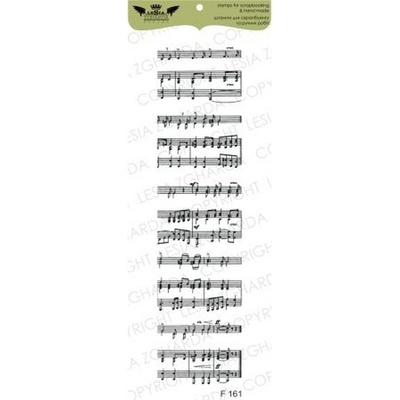Акриловый штамп Lesia Zgharda F161 Ноты вертикальные, размер 2,8х11,3 см