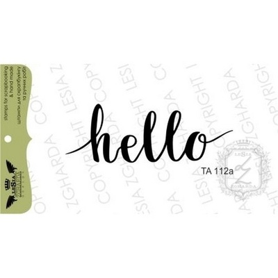 Акриловый штамп Lesia Zgharda TA112a Hello, 5,4*1,9 см.