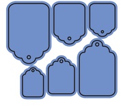 Ніж для вирубки Tags 2 від Cheery Lynn Designs, 6 шт.