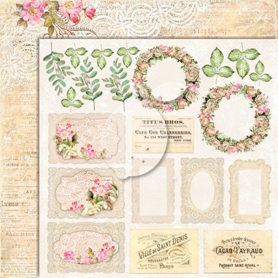 Аркуш двостороннього паперу для скрапбукінгу від LemonCraft - House roses EXTRA EXTRA 02