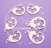 Чипборд від Wycianka - Стилізоване листя аканта, 6 шт.