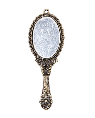 Металлическая подвеска от ScrapBerry's - старинное зеркальце, 1 шт.