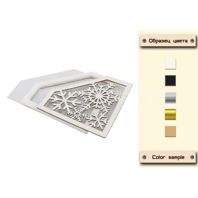 Заготовка для шейкера Сніжинки в кристалі 11,3x8,5см, колір золото, ТМ Фабрика Декору