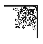 Акриловый штамп KU003 Уголок, размер 3,8*3,6 см