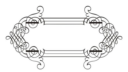 Акриловый штам  R025a Рамка, размер 5,9х3,2 см