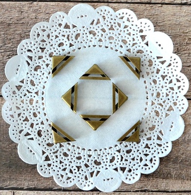 куточки металічні Hobby&You - Бронза 2,3x1,7 см, 8 шт