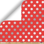 Аркуш одностороннього паперу з срібним тисненням від Scrapmir - Горох - Hello Christmas, 30x30 см