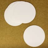 Тег "Круг" з білого картону, 8 см, 1 шт.