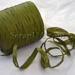 Рафия натуральная, цвет оливковый, 1 метр