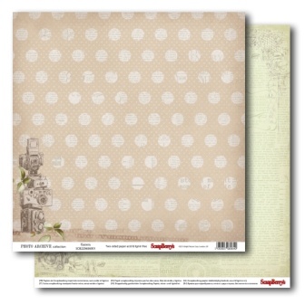 Набор бумаги для скрапбукинга от ScrapBerry's - Фотоархив, 30,5х30,5 см., 12 листов,   200 гр/м