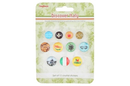 Акриловые украшения - камушки со стикером от Scrapberry's - Итальянские каникулы
